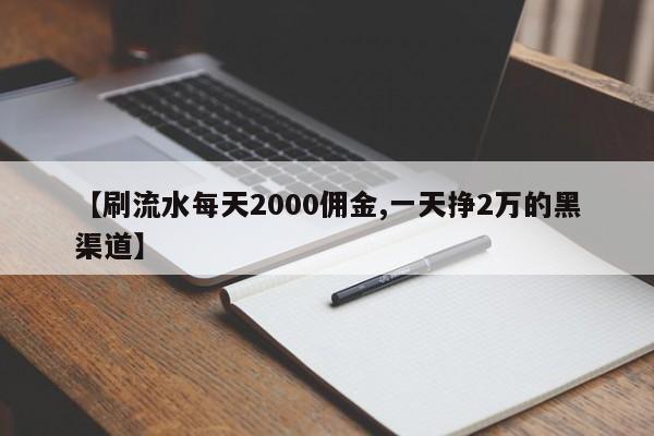 【刷流水每天2000佣金,一天挣2万的黑渠道】